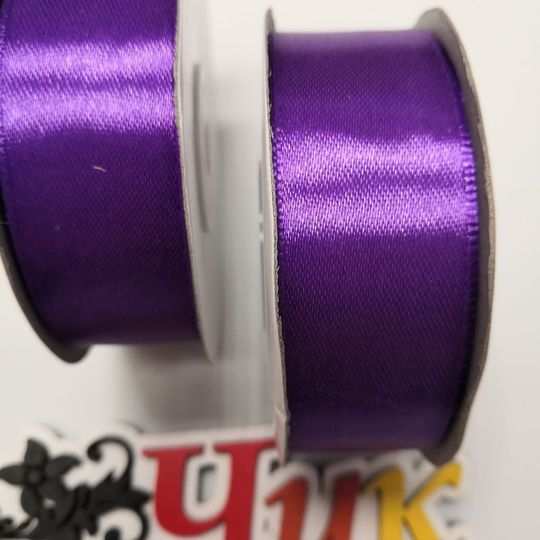 Лента атласная 2,5 см (Фиолетовая) - 27 метров