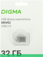 USB Flash-накопитель Digma DRIVE2 32GB USB 2.0 серебристый (DGFUM032A20SR)