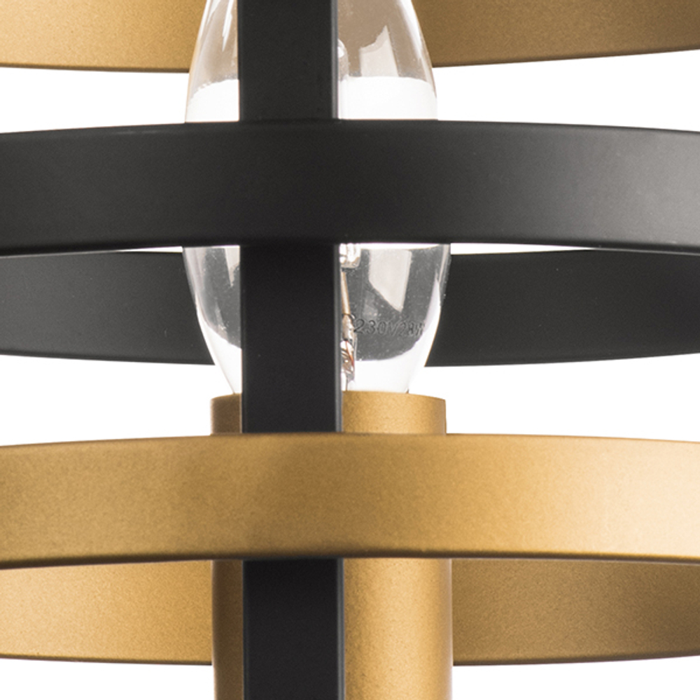 735610 Бра EPSILON 1х40W E14 ЧЕРНЫЙ/ЗОЛОТО