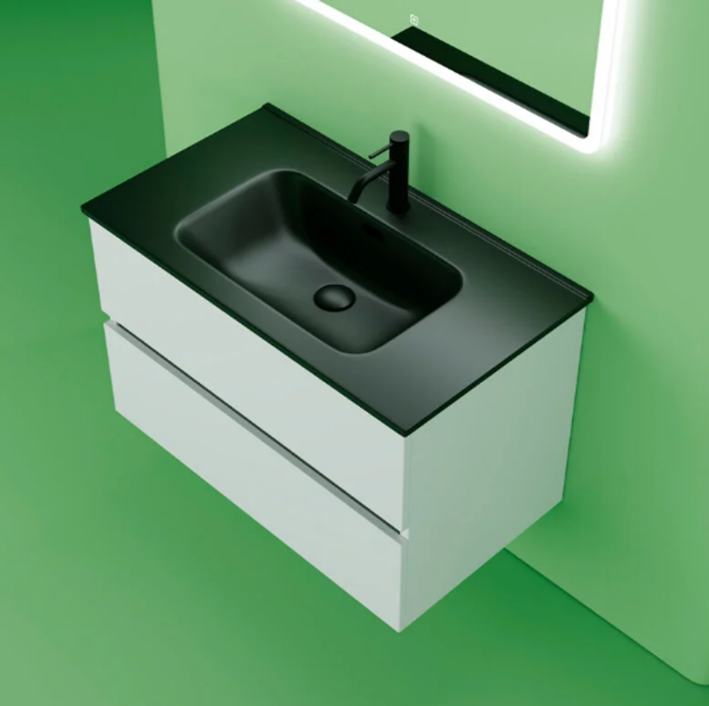 Тумба подвесная SANCOS Urban 790х450х550, c двумя ящиками оснащенными доводчиками, белый глянец , арт. UR80W