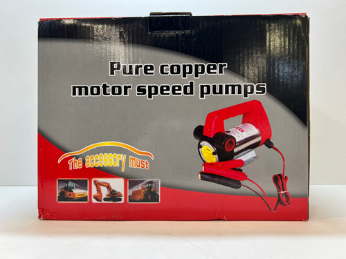 Насос (24 вольта, чугунная) электрический для перекачки жидкости 24В 40 л/мин Пластиковая ручка. (серия ЭКОС)