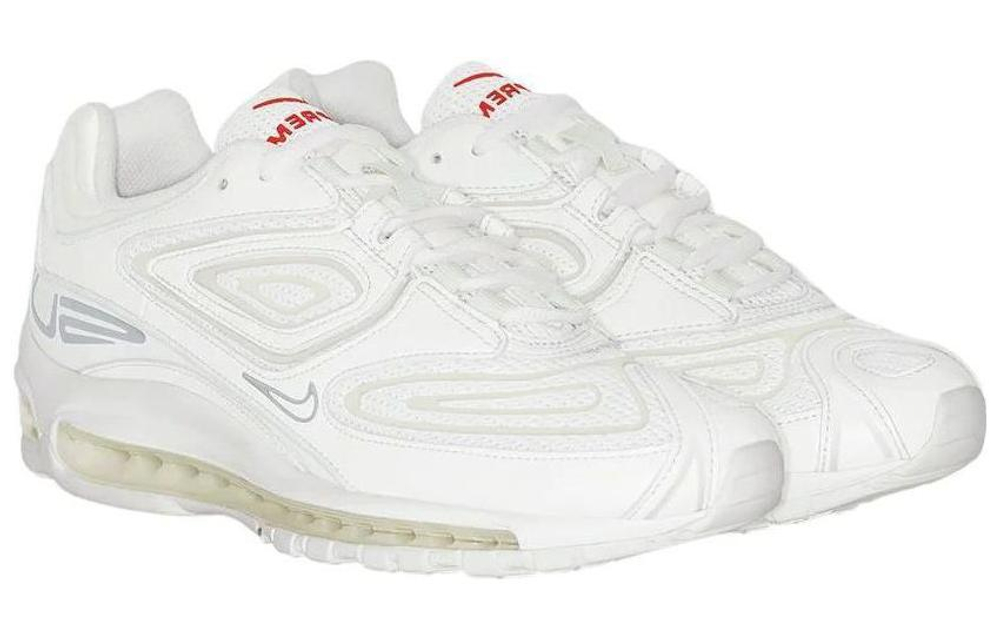 Supreme x Nike Air Max 98 TL trend retro shock absorption non-slip wear-resistant low-cut life casual shoes for men and women the same style white