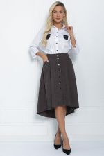 Юбка Севара (серо-коричневая) Ю11526 LT Collection
