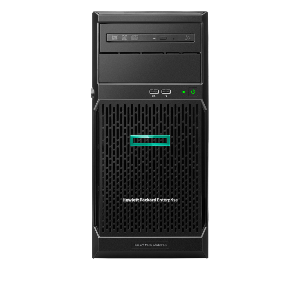 Башенный сервер - HP Enterprise ProLiant ML30  Gen10 Plus, 4U Башня, 4x 3.5“, 1x Xeon[E-2314] 4 Cores, 16Gb, P44718-001