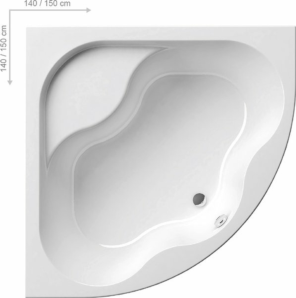 Акриловая ванна Ravak Gentiana 150x150 CG01000000 без гидромассажа