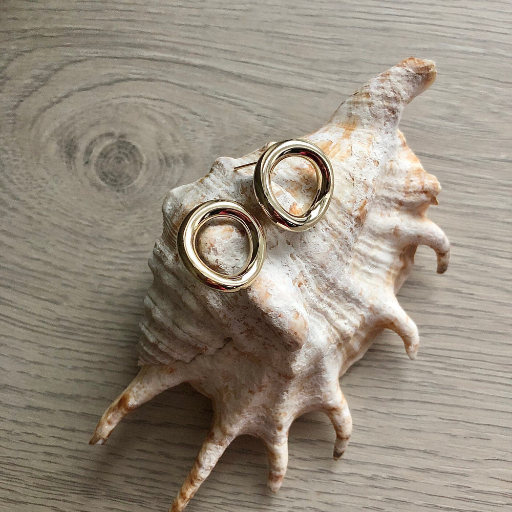 серьги-колечки золото 7019