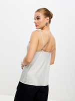 Топ бельевой из вискозы серебро