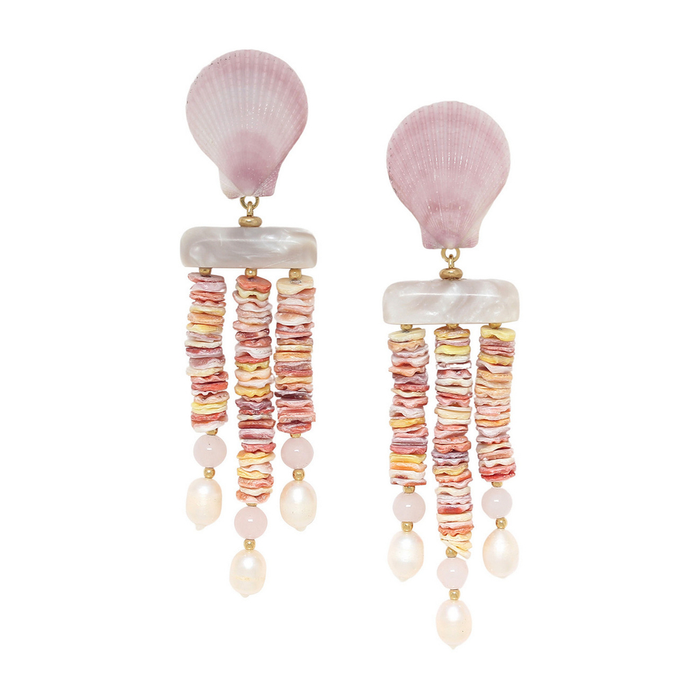 Серьги Nature Bijoux, Spiaggia Rosa, с морскими ракушками, жемчугом и перламутром, NB26.1-12-90560 (