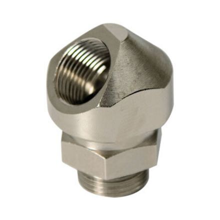 Поворотный адаптер 45°, никелированная латунь