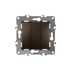 12-1107-13 ЭРА Выключатель тройной, 10АХ-250В, IP20, Эра12, бронза
