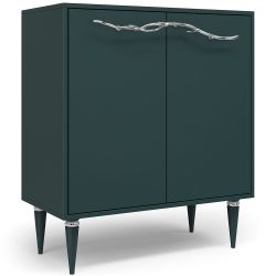 Комод Арт Колор matte Классик Сильвер с 2 полками Зеленый бирюзовый матовый