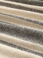 Плед с кисточками «Этель», тёмная полоса с таффтингом, 125×150 см