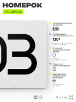 Номер на дверь 403, табличка на дверь для офиса, квартиры, кабинета, аудитории, склада, белая 120х70 мм, Айдентика Технолоджи