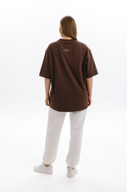 Футболка Mazzika Unisex Oversize OneSize, цвет темный шоколад