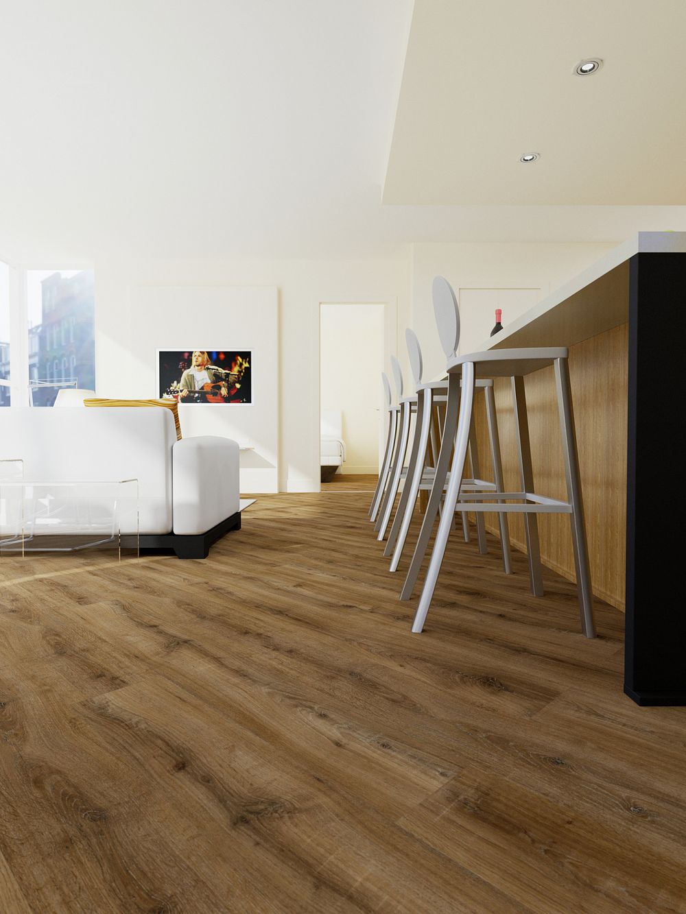 Виниловый пол FineFloor Light FF-1373 Дуб Саар