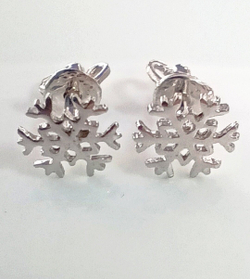 Серьги-пусеты Эстерелла, серебро 925 пробы, родированные/Ф