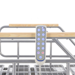 Кровать электрическая Med-Mos DB-2B с поворотным креслом в правую сторону (светлое дерево)