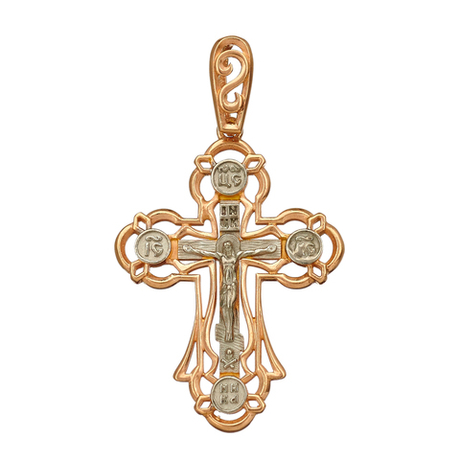 Крест из серебра/Позолота,Родий