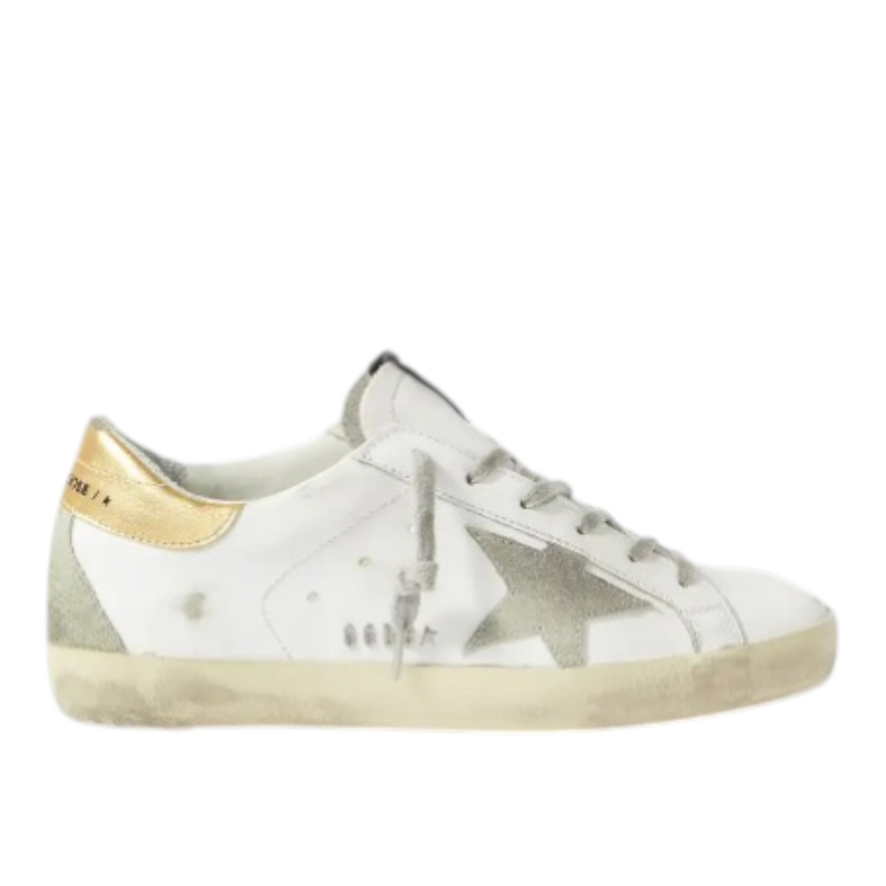 Кеды Женские GOLDEN GOOSE Superstar distressed leather and suede sneakers