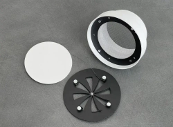 Решетка магнитная теневая вентиляционная с клапаном D125 - Nova