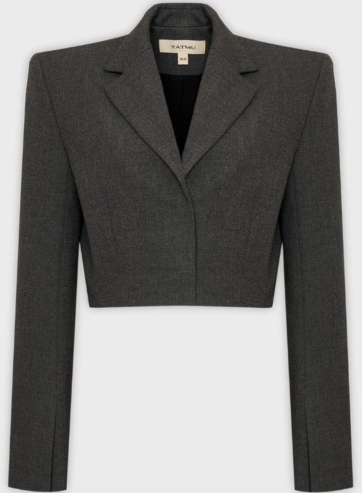 Жакет укороченный графит