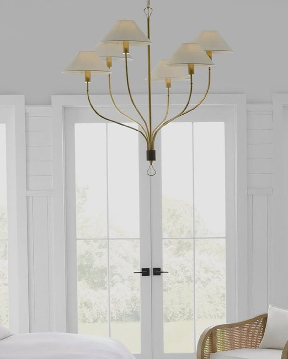 Абажурная люстра из латуни и бра ✨