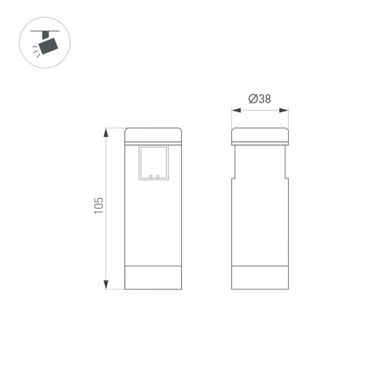 Трековый светодиодный светильник Arlight Art-Apriori-Spot-R40-8W Warm3000 039297