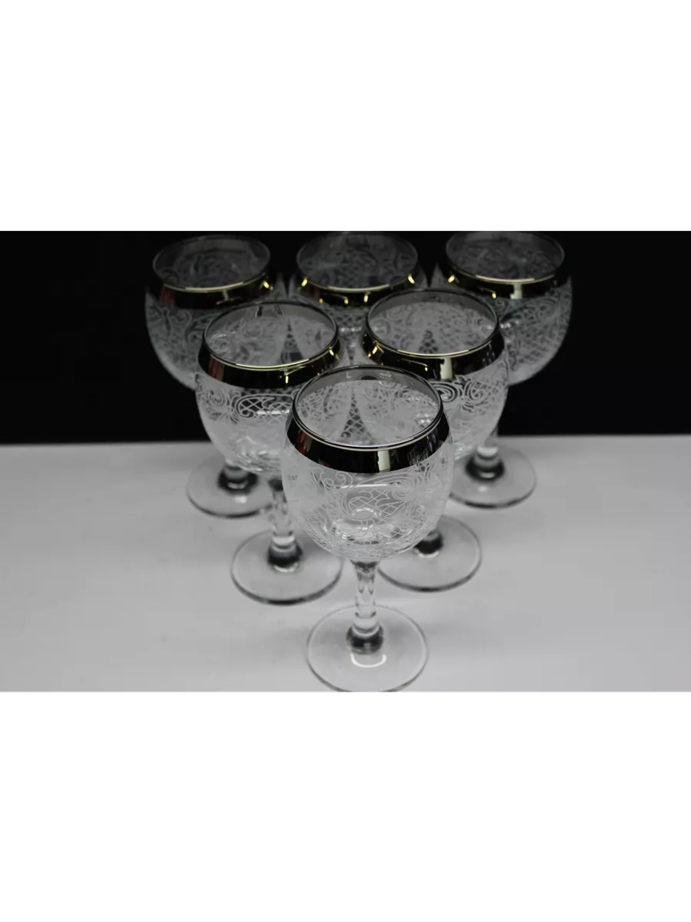 Фужеры для вина 6 штук Венецианская нить