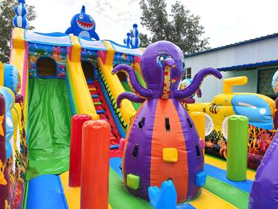 Коммерческий надувной батут «В гостях у моря 4», 10*5*5 м