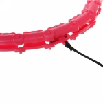 Обруч спортивный регулируемый «Fitness» 24 части (длина окружности 130 см) с утяжелением, розовый