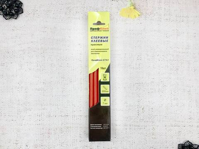 Клеевые стержни, d 7 мм, L 20 см, красный