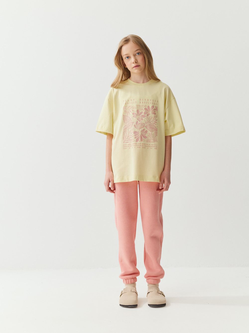 Джоггеры с карманами "Роза" утепленные 7+