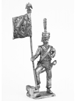 Оловянный солдатик Знаменосец гвардейских моряков Наполеона 1812 год