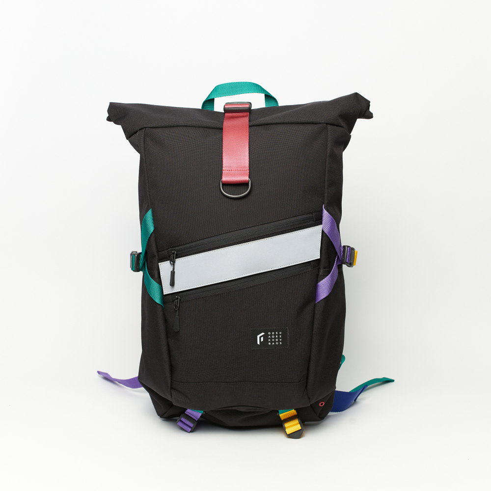 Рюкзак Technic Rolltop L черный/цветной