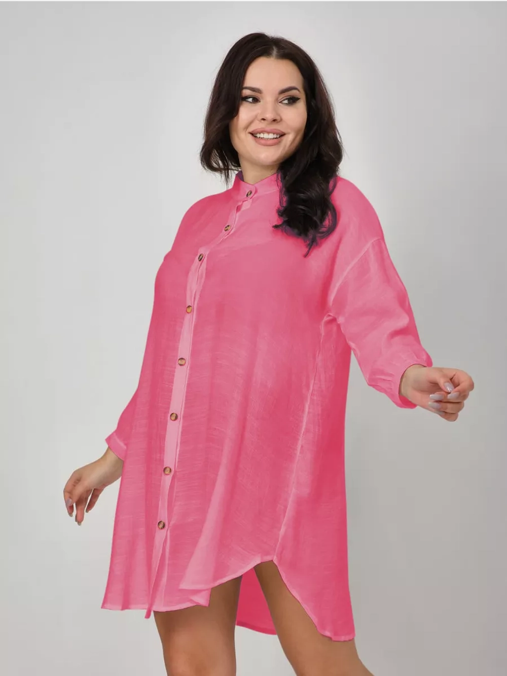 туника пляжная рубашка летняя на пуговицах