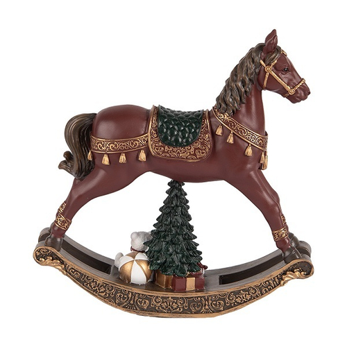 Декор "Лошадка-качалка" красная 18x5x19см