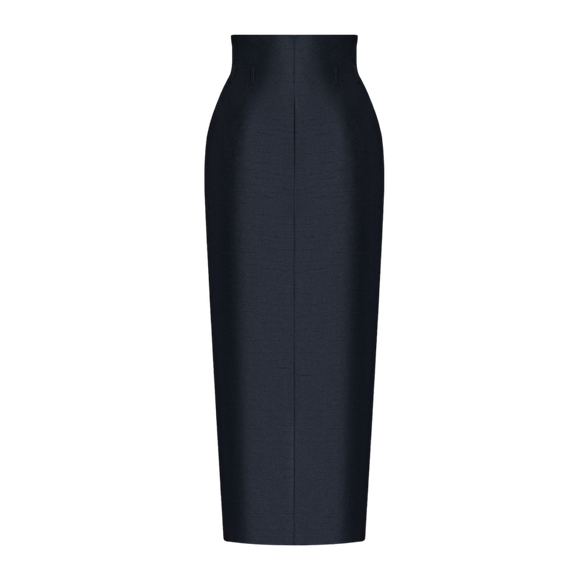 Юбка миди с завышенной талией из шелка