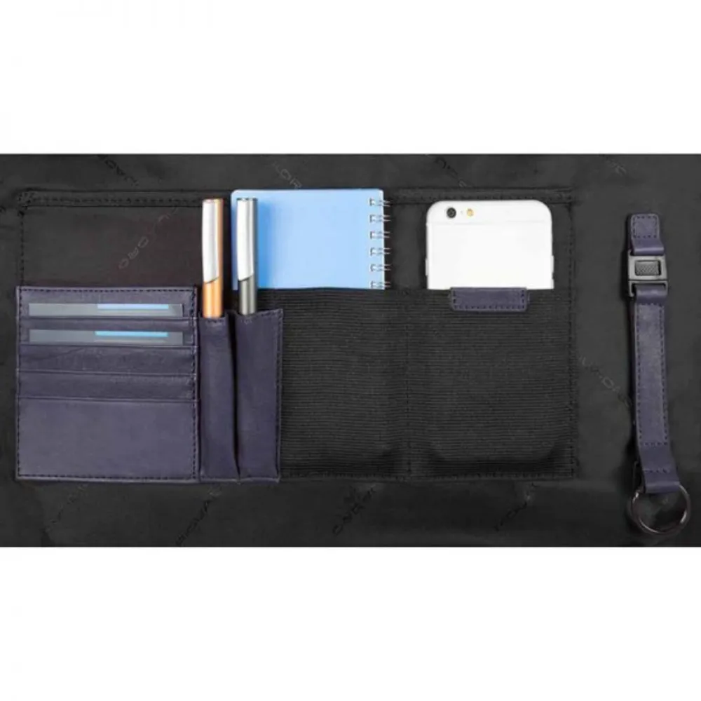 Сумка мужская Piquadro Black Square из натуральной кожи синяя (CA2849B3/BLU4) 6