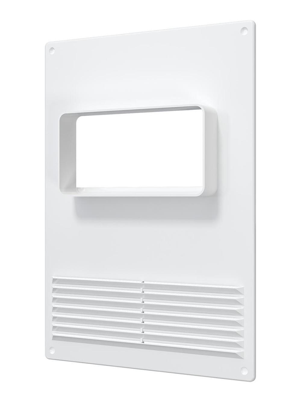 Площадка торцевая ПТГР фланец 120х60 горизонтальная решетка 180х250 пластик ERA