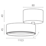 A5637SO Светильник ALTA PRO накладной LED 30W 3510LM 36G ЧЕРНЫЙ 3000K с накл. чашей (215637 + 215017 + 215010-30)