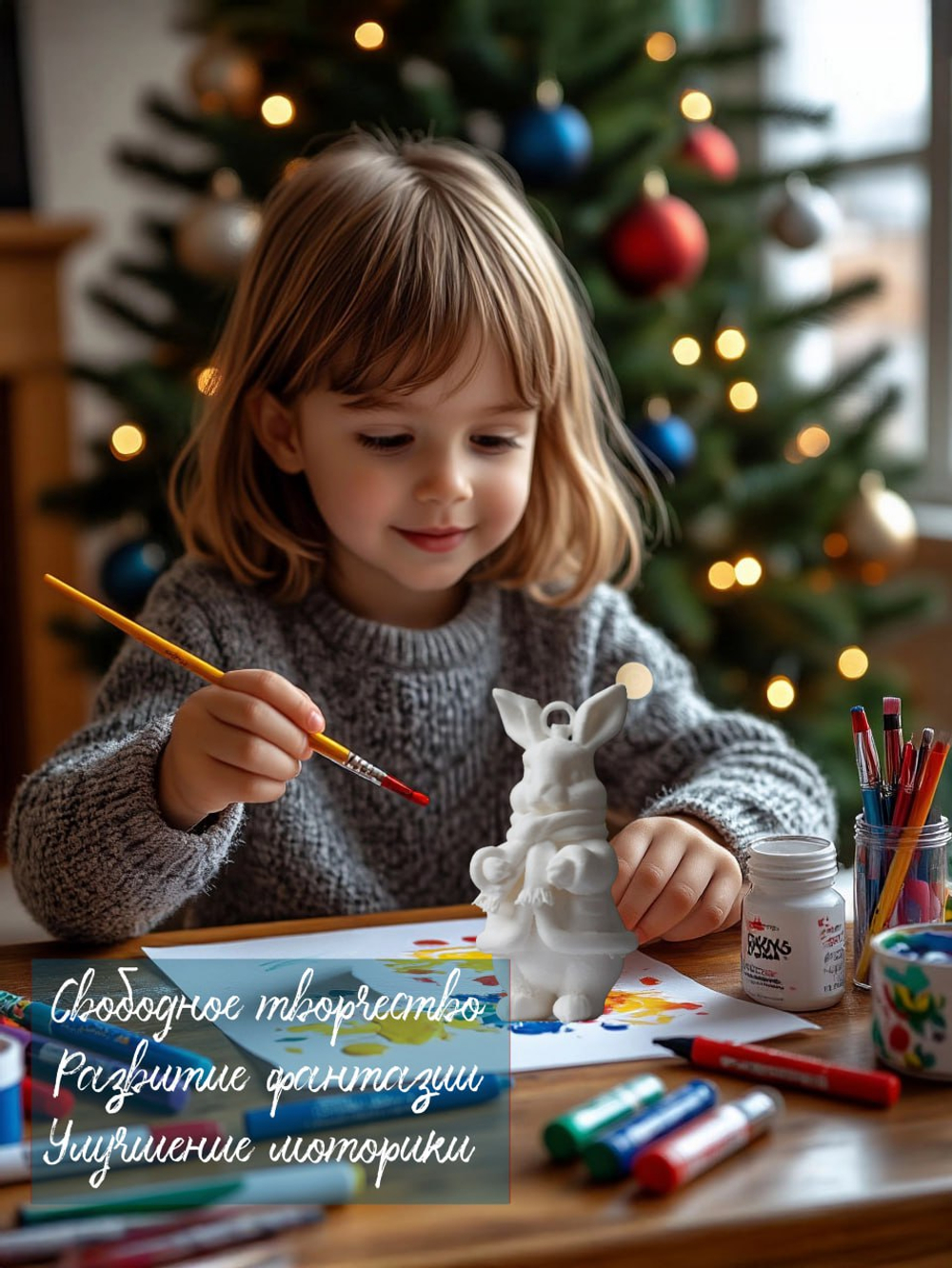 Ёлочная игрушка под покраску из пластика не раскрашенная белая