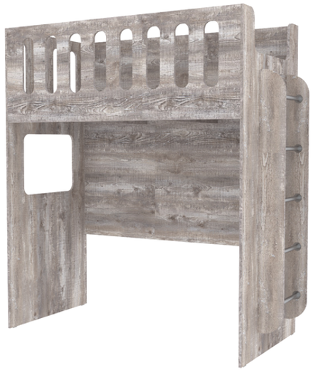 Кровать-чердак КарИВи с нишей ДС-27 80x180 Бетон