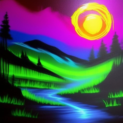 Краска AcidColors FLUORESCENT NEON акриловая Флуоресцентная художественная, желтый хром