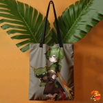 Сумка шоппер с принтом Genshin Impact