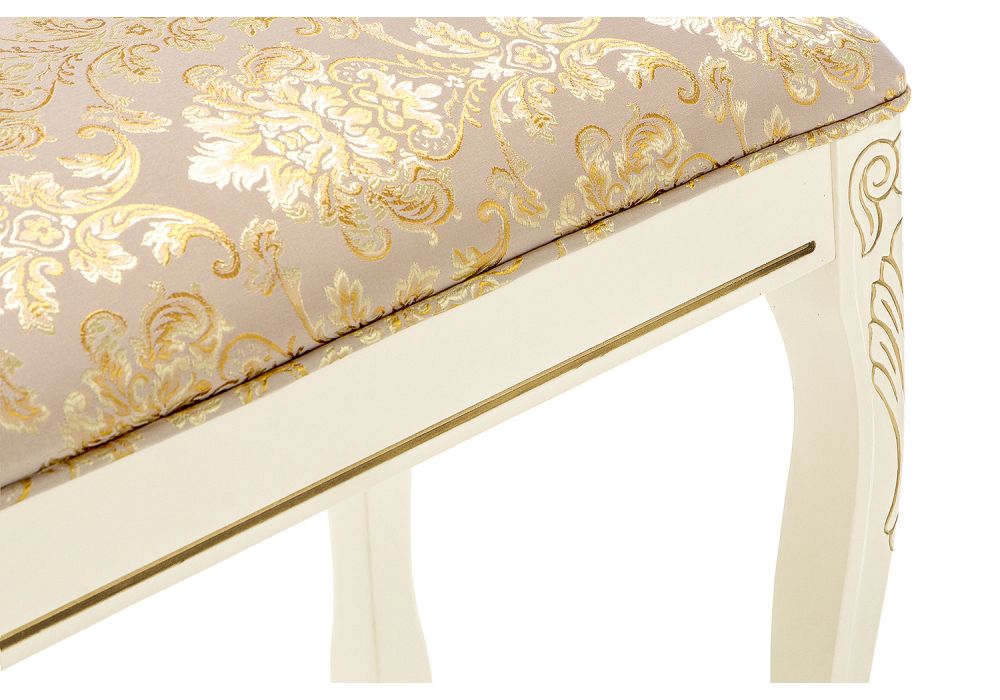 Банкетка Валентино патина золото / бежевый