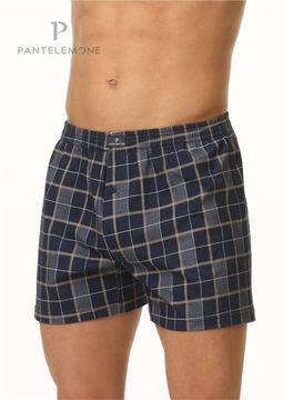 Трусы мужские семейные Pantelemone PMB-410, клетка синяя