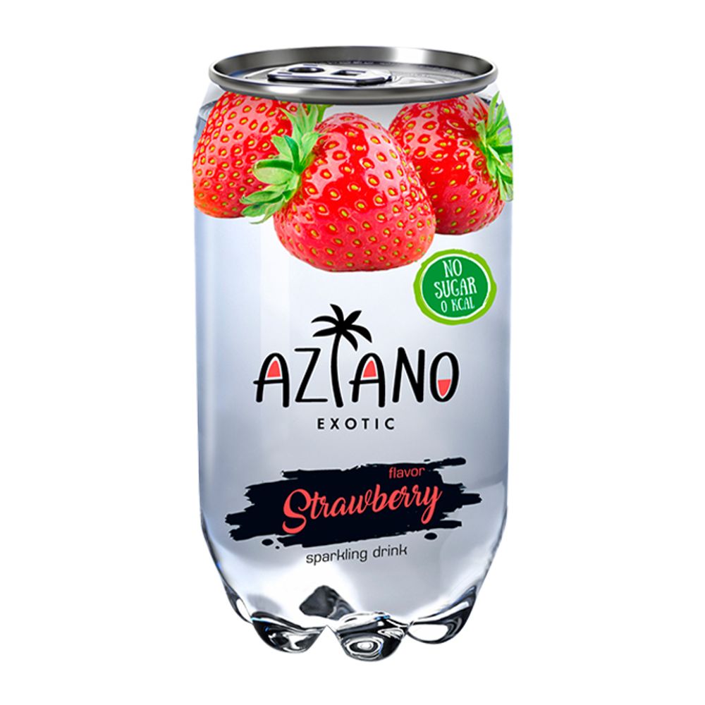 Напиток безалкогольный, газированный Aziano Strawberry, Китай