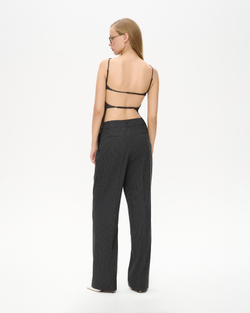 Топ из костюмной ткани с открытой спиной