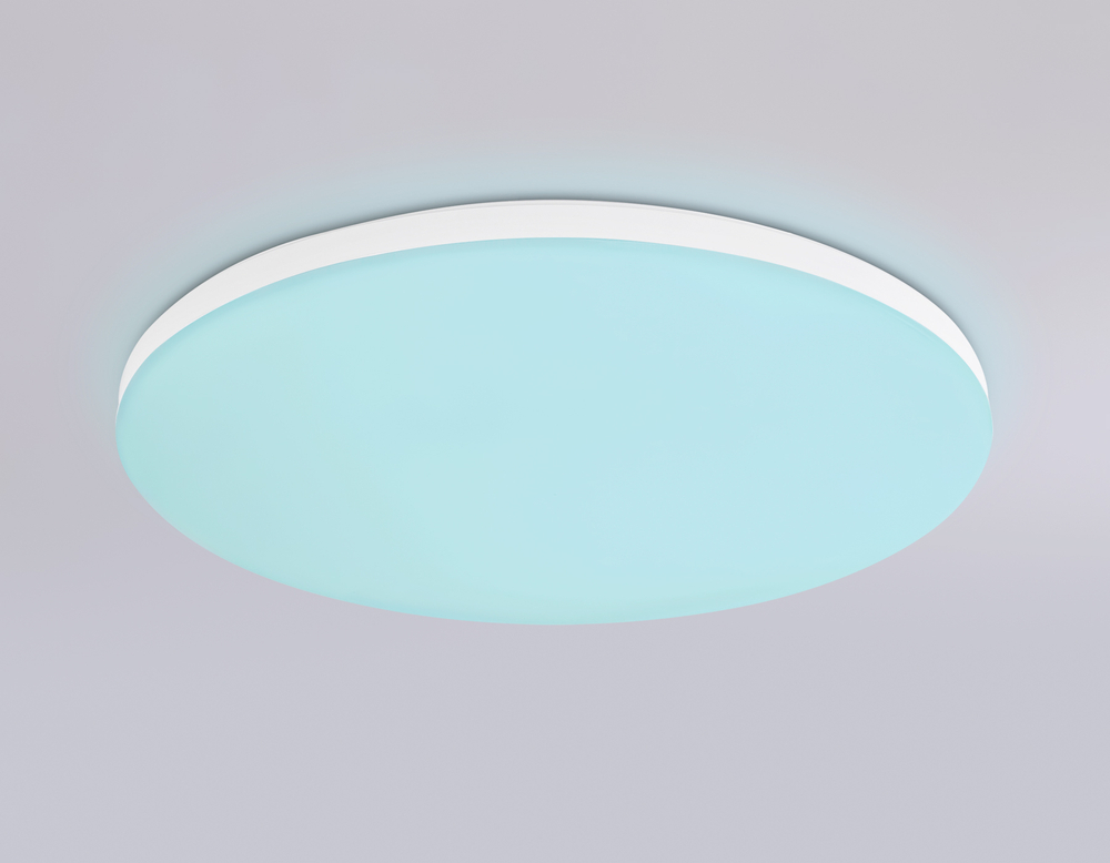 Потолочный светодиодный светильник с Wi-Fi Яндекс Алисой/Tuya/Smart Home/Alexa FZ2001 WH белый IP54 20W 3000K-6500K+RGB D300*55 (ПДУ ИК)