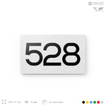 Номер на дверь 528, табличка на дверь для офиса, квартиры, кабинета, аудитории, склада, белая 120х70 мм, Айдентика Технолоджи
